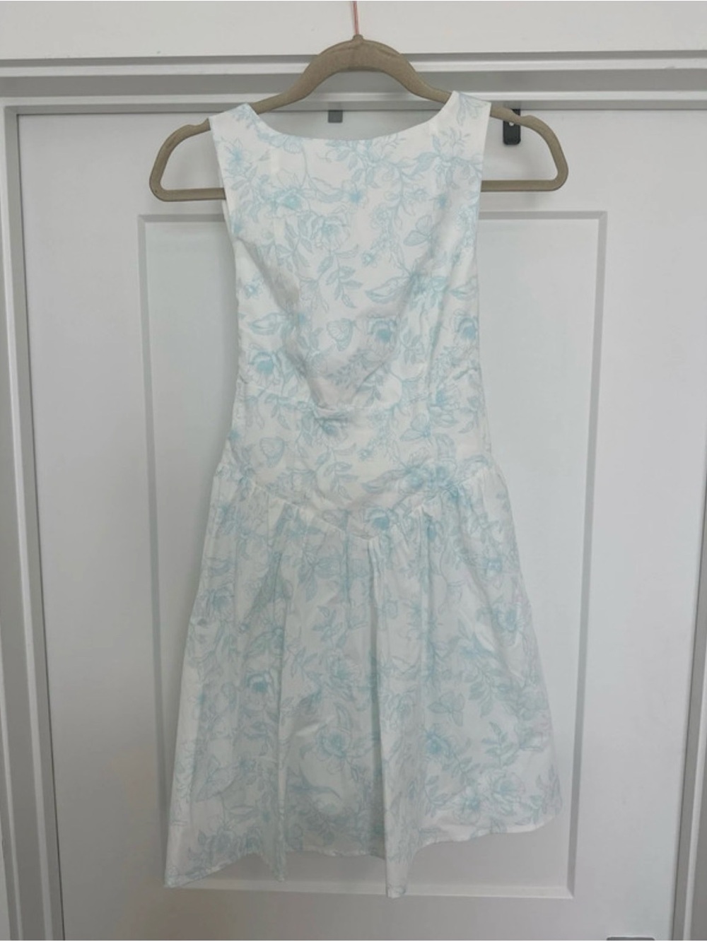 wild fable White Dress with Light Blue Floral Print